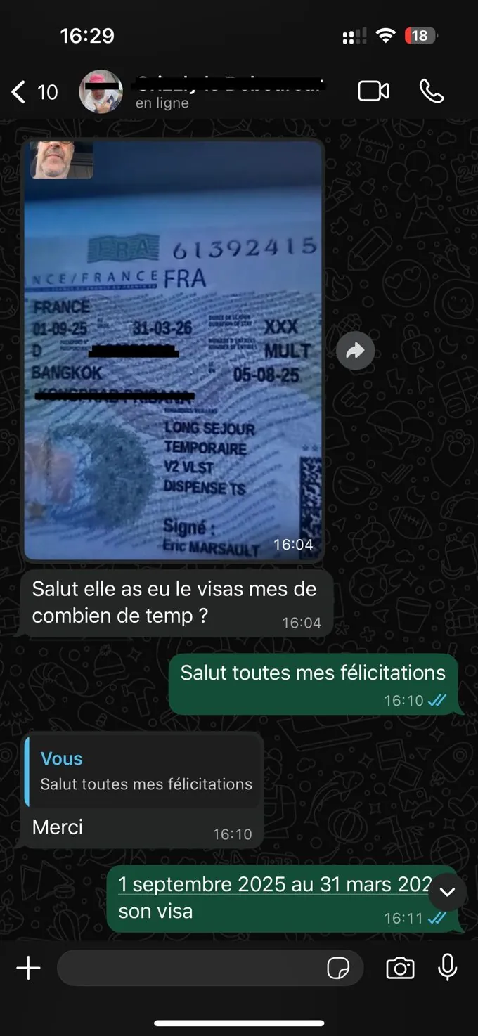 Message de remerciement WhatsApp